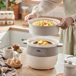 Nồi Nấu Chậm Bear DDZ-B25Q3, 2.5L 400W, 5 Thố Sứ, Chưng Cách Thủy, Nấu Cháo, Hầm, Chè, Hàng Chính Hãng 5