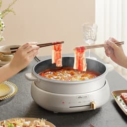 Nồi Lẩu Nướng Hấp Bear DHG-C40W2, 4Lit 3in1 Khay Chống Dính Xửng Hấp 3.5L, Hàng Chính Hãng 6