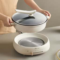 Nồi Lẩu Nướng Hấp Bear DHG-C40W2, 4Lit 3in1 Khay Chống Dính Xửng Hấp 3.5L, Hàng Chính Hãng 5