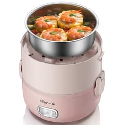 HỘP CƠM ĐIỆN BEAR DFH-B20S6, 2Lit - 270W, 3 KHAY INOX 304, HẸN GIỜ, HÂM NÓNG & HẤP TRỨNG 6