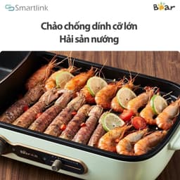 Bếp Lẩu Nướng Bear DKL-C15G1, Công Suất 1600W, 2 Vùng Nhiệt Độc Lập Bàn Nướng Rộng, Hàng Chính Hãng 3