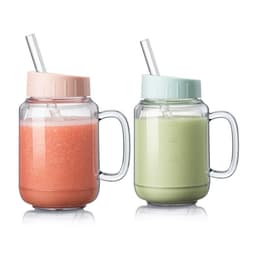 Máy Xay Sinh Tố Bear LLJ-C04W1, Công Suất 150W - 2 Cốc 350ml 400ml Lưỡi Dao Inox 304 Nhỏ Gọn Tiện Lợi 6
