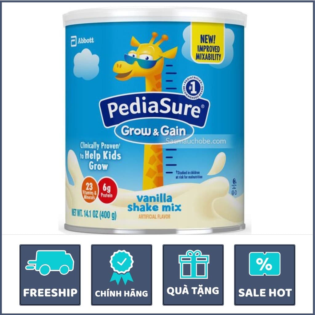 [2027] SỮA BỘT PEDIASURE MỸ 400gr DÀNH CHO TRẺ BIẾNG ĂN