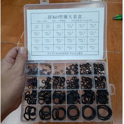 Hộp 400 gioăng cao su - 200 ron thay thế băng tan, ron chỉ cao su 24 size chịu nhiệt tốt, chống dầu bền bỉ. 4