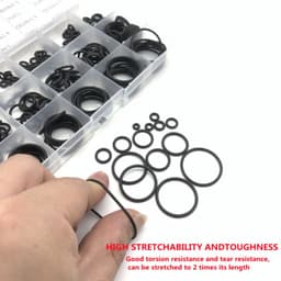 Hộp 400 gioăng cao su - 200 ron thay thế băng tan, ron chỉ cao su 24 size chịu nhiệt tốt, chống dầu bền bỉ. 5