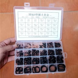 Hộp 400 gioăng cao su và 200 ron cao su chất lượng, bền bỉ thay thế băng tan, chịu dầu, size 24. 7