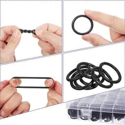 Hộp 400 gioăng cao su và 200 ron cao su chất lượng, bền bỉ thay thế băng tan, chịu dầu, size 24. 2