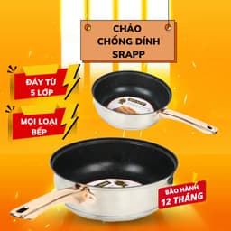 Chảo chống dính inox SRAPP SH-30, Chảo inox size 26cm đáy 5 lớp phù hợp mọi loại bếp 2