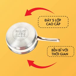 Chảo chống dính inox SRAPP SH-30, Chảo inox size 26cm đáy 5 lớp phù hợp mọi loại bếp 4