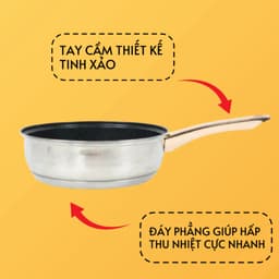 Chảo chống dính inox SRAPP SH-30, Chảo inox size 26cm đáy 5 lớp phù hợp mọi loại bếp 7