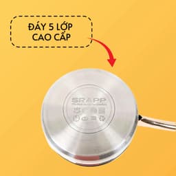 Chảo chống dính inox SRAPP SH-30, Chảo inox size 26cm đáy 5 lớp phù hợp mọi loại bếp 8