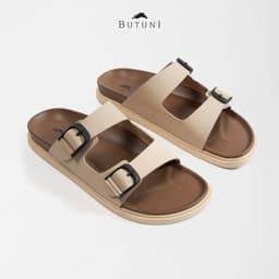 Dép Da Nam Cao Cấp Dép Quai Ngang BUTUNI Delphi Double Lock Slippers, Dép Đế Cao Bảo Hành 12 Tháng 1