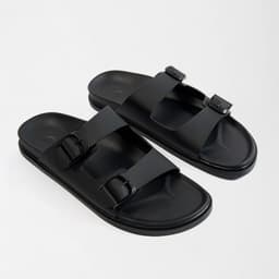 Dép Da Nam Cao Cấp Dép Quai Ngang BUTUNI Delphi Double Lock Slippers, Dép Đế Cao Bảo Hành 12 Tháng 2