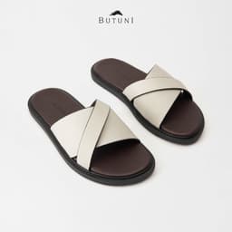 Dép Da Nam Dép Quai Ngang Da Bê BUTUNI Sorrento S Slippers, Dép Thời Trang Cao Cấp Bảo Hành 12 Tháng 1
