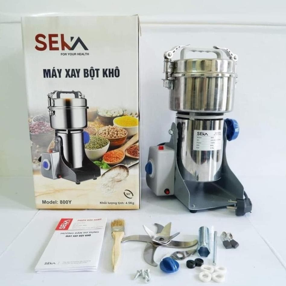 Máy xay bột khô đa năng SEKA 800g – Xay mịn mọi loại thực phẩm! Phụ kiện đầy đủ, chính hãng.