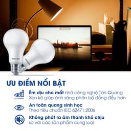 Bóng đèn LED PHILIPS Bulb A60 bảo vệ mắt Mycare, Công suất (4W,6W,8W,10W,12W) (01 bóng) BẾP CHÂU ÂU 5