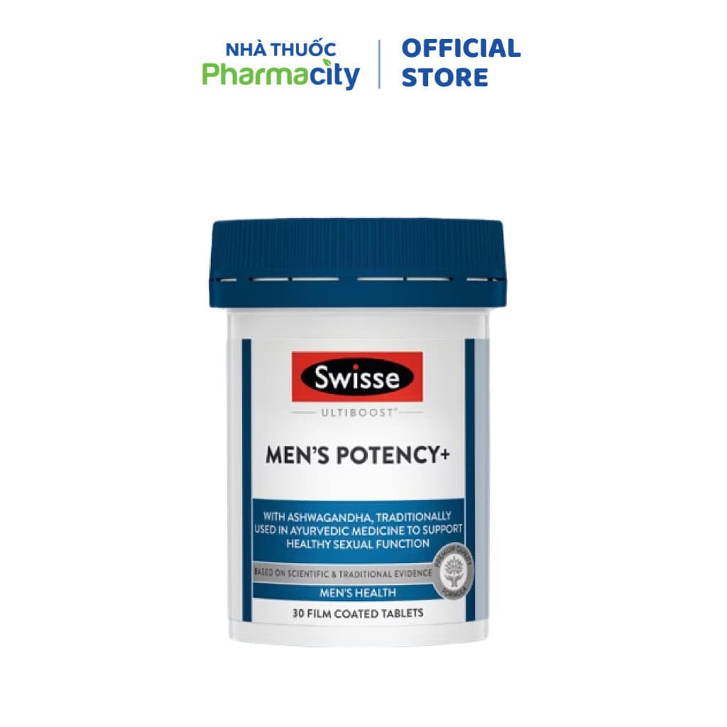 Viên uống SWISSE  Ultiboost Men's Potency+ hỗ trợ sinh lý nam (Hộp 30 viên)