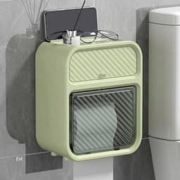 VINBEO Hộp Đựng Giấy Vệ Sinh Treo Tường 2in1 Đa Năng Chất Liệu Nhựa ANHI004 4