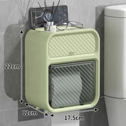 VINBEO Hộp Đựng Giấy Vệ Sinh Treo Tường 2in1 Đa Năng Chất Liệu Nhựa ANHI004 5
