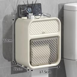 VINBEO Hộp Đựng Giấy Vệ Sinh Treo Tường 2in1 Đa Năng Chất Liệu Nhựa ANHI004 7