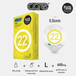 Bao Cao Su CARE Siêu mỏng, Hương Vani, Hương Bạc Hà Hương Dâu bcs có Gai, Gân Gai Hương Nhiệt Đới - 18centi 2