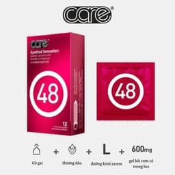 Bao Cao Su CARE Siêu mỏng, Hương Vani, Hương Bạc Hà Hương Dâu bcs có Gai, Gân Gai Hương Nhiệt Đới - 18centi 5