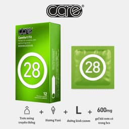 Bao Cao Su CARE Siêu mỏng, Hương Vani, Hương Bạc Hà Hương Dâu bcs có Gai, Gân Gai Hương Nhiệt Đới - 18centi 3