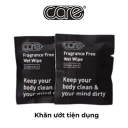 combo bao cao su có gai care 48+ 01 bcs gai, 01 gel bôi trơn gốc nước 5g, 02 gói khăn ướt an toàn - 18centi 4