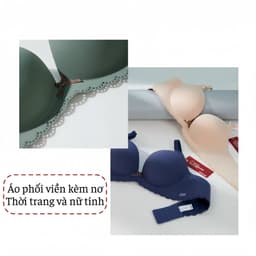 Áo Ngực Không Gọng Đúc Su Viền Hoa Mút Dày Nâng Form Nhẹ Mềm Mại Thoáng Mát DORIS A60 4