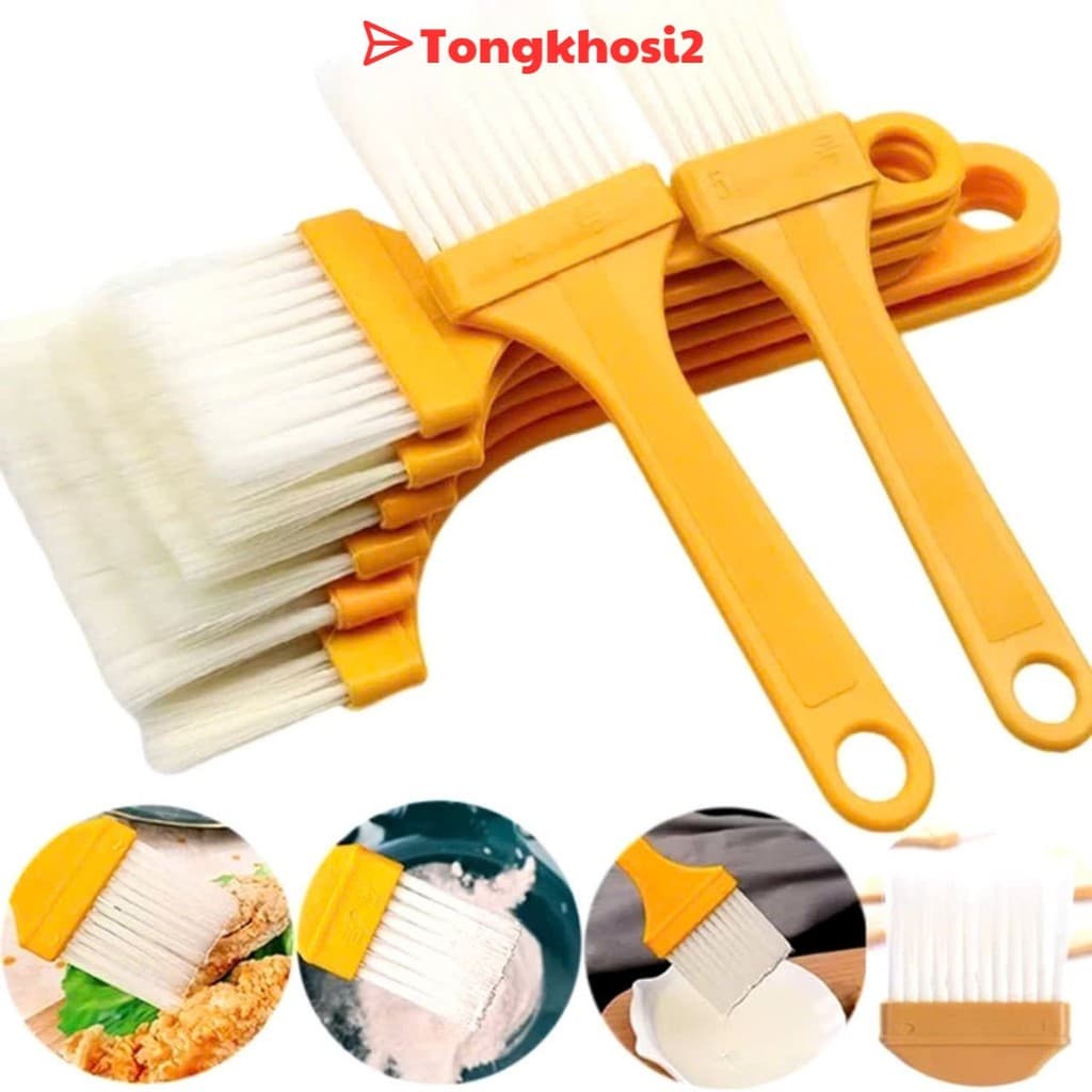 PVN67050 Set 2 Cọ Quét Dầu Nướng Bbq Chịu Nhiệt Cao Đa Năng Màu Vàng Tiện Lợi 15CM tongkhosi2
