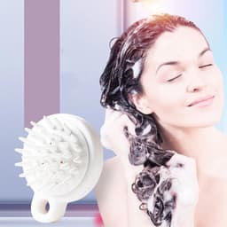 Lược Gội Đầu Bằng Silicon Mát Xa Da Đầu - Bàn Chải Gãi Đầu Silicon Mềm 8