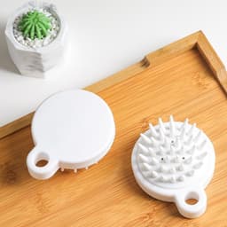 Lược Gội Đầu Bằng Silicon Mát Xa Da Đầu - Bàn Chải Gãi Đầu Silicon Mềm 4