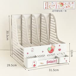 Kệ Sách 4 Ngăn 2 Tầng Màu Trơn Để Bán Học,Đựng Đồ Trang Trí Decor Bàn Học - Giá Khay Kệ Đựng Tài Liệu Văn Phòng Đựng Bút 6