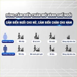 Bồn Cầu Thông Minh HATO HT2 , Có Két Nước Ẩn , Chống bắn , Xịt Sấy Tự Động , Sưởi Nhiệt Thành Bệt ,Cảm Ứng, Điều Khiển 7