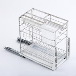 Giá Đựng Dao Thớt Inox 304 Chống Han Gỉ, Có Ray Giảm Chấn , Giá Đựng Đồ Nhà Bếp Dao, Thớt, Gia Vị, Nắp Vung 2