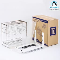 Giá Đựng Dao Thớt Inox 304 Chống Han Gỉ, Có Ray Giảm Chấn , Giá Đựng Đồ Nhà Bếp Dao, Thớt, Gia Vị, Nắp Vung 1