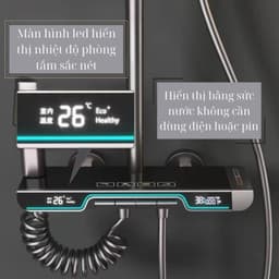 Sen Cây Tắm Đứng Phím Đàn HATO Hiển Thị Nhiệt Độ Và Thời Gian Xả Nước , Củ Sen Lõi Đồng 2.6kg , 4 Chức Năng Xả -SC166 7