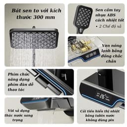 Sen Cây Tắm Đứng Phím Đàn HATO Hiển Thị Nhiệt Độ Và Thời Gian Xả Nước , Củ Sen Lõi Đồng 2.6kg , 4 Chức Năng Xả -SC166 9