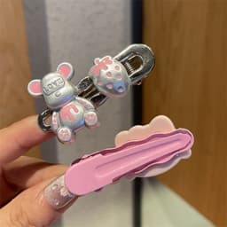 Set 5 Kẹp Tóc Hello Kitty Cho Bé Gái  Siêu Cute🍀FREESHIP🍀Vỉ 5 Ket Tóc Kute Cho Bé Gái 4