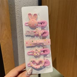 Set 5 Kẹp Tóc Hello Kitty Cho Bé Gái  Siêu Cute🍀FREESHIP🍀Vỉ 5 Ket Tóc Kute Cho Bé Gái 6