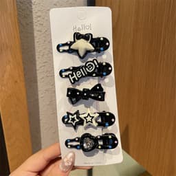 Set 5 Kẹp Tóc Hello Kitty Cho Bé Gái  Siêu Cute🍀FREESHIP🍀Vỉ 5 Ket Tóc Kute Cho Bé Gái 8