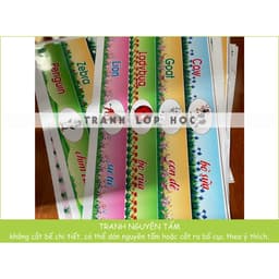 (Có sẵn) Decal mầm non- TRANG TRÍ BẬC CẦU THANG mẫu hoa quả, động vật 3