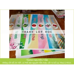 (Có sẵn) Decal mầm non- TRANG TRÍ BẬC CẦU THANG mẫu hoa quả, động vật 5