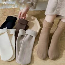 SET 10 Tất Lót Lông Cổ Cao Sinh Nhiệt Chất Dày Cho Mùa Đông - Hàng Xuất Nhật Chất Len dày Dặn Co Giãn 4 Chiều 1