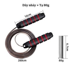 [SaLe 68%] Dây Nhảy Kèm Tạ Sắt 160Gr, Dây Lõi Thép Dài 2.7M, Tập Giảm Cân .[SLV] 5
