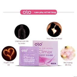 Bao Cao Su OLO Ha For Women Climax Siêu Mỏng Dưỡng Ẩm Có Gai Li Ti Tăng Khoái Cảm - Hộp 10 Bao 8