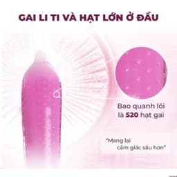 Bao Cao Su OLO Ha For Women Climax Siêu Mỏng Dưỡng Ẩm Có Gai Li Ti Tăng Khoái Cảm - Hộp 10 Bao 5