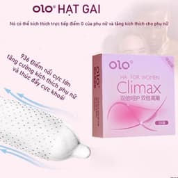 Bao Cao Su OLO Ha For Women Climax Siêu Mỏng Dưỡng Ẩm Có Gai Li Ti Tăng Khoái Cảm - Hộp 10 Bao 3