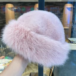 Mũ Nón lông mềm phong cách, mũ beret phủ lông Tuyết - Mũ Len Cho Nữ Phụ kiên chụp hình siêu xinh, nhatle.shopsi 2