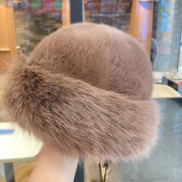 Mũ Nón lông mềm phong cách, mũ beret phủ lông Tuyết - Mũ Len Cho Nữ Phụ kiên chụp hình siêu xinh, nhatle.shopsi 4